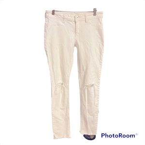 DL1961 White Skinny Distressed Emma